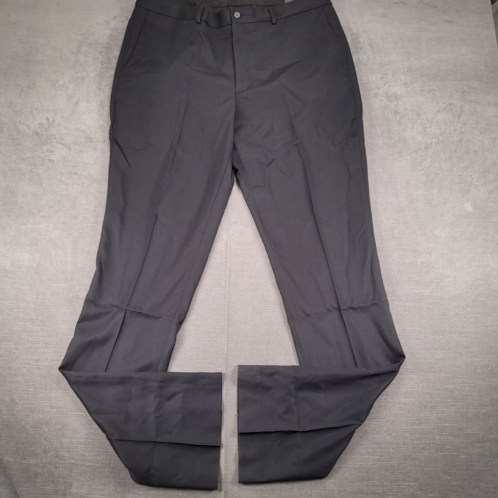 Apt 9 Men's Classic Fit Dress Pants Formal Business Slacks Gray New Unhemmed